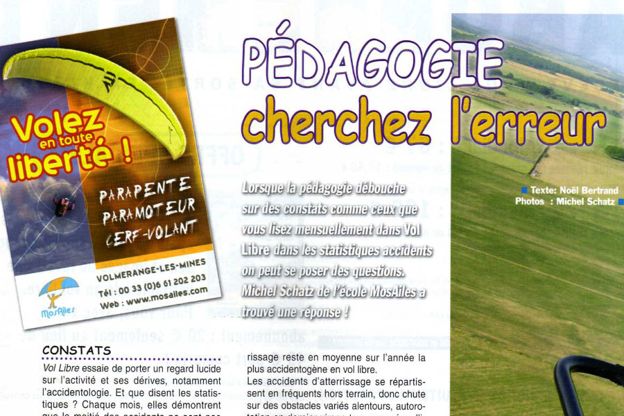 Reportage Vol Libre Magazine MosAiles